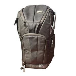 VIVITAR DSLR Camera Backpack Bag Black Padded Case w/ Rain Fly Tripod Pocket